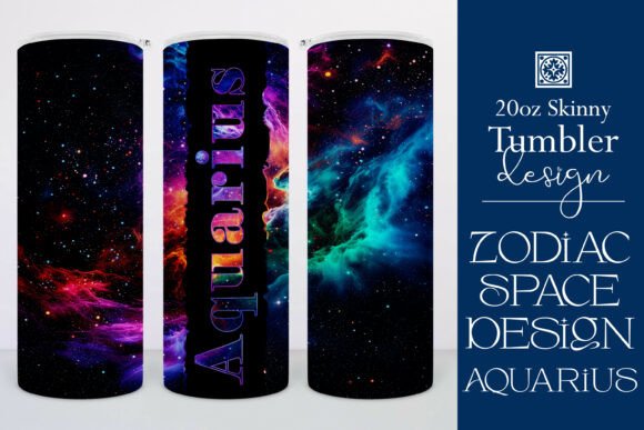 Aquarius Zodiac Space Tumbler Design Review
