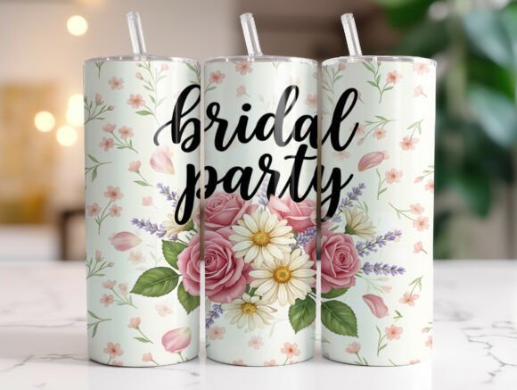 Bridal Party Pink Flowers Tumbler Wrap Review