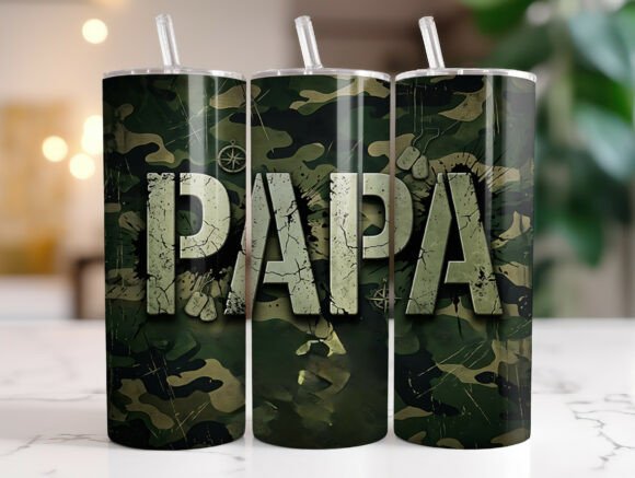 Camo Papa Tumbler Wrap Design Review
