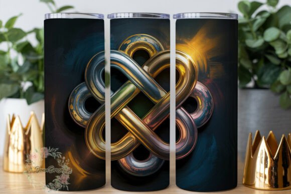 Celtic Knot Gold Silver 20oz Tumbler Design Review