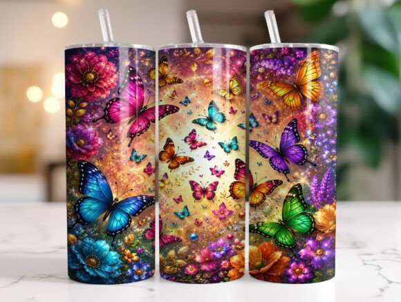 Colorful Butterfly Floral Tumbler Wrap Review
