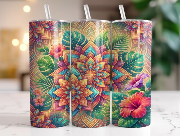 Colorful Tropical Floral Mandala Tumbler Review