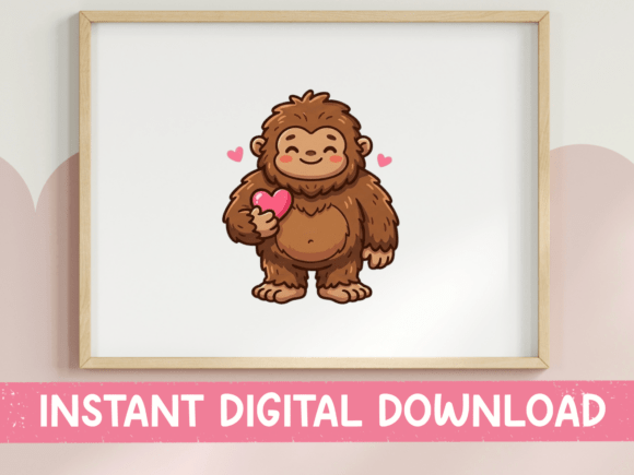 Cute Bigfoot Sasquatch Heart SVG Review