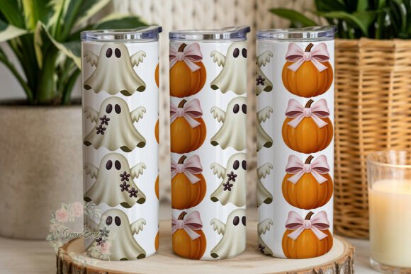 Cute Halloween Ghosts Pumpkins Tumbler Review