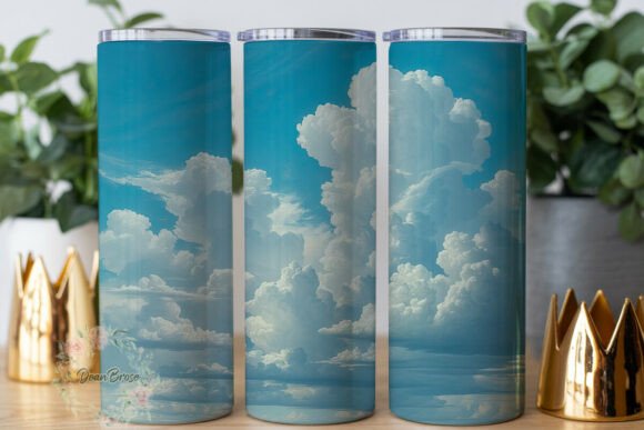 Dreamy Blue Sky Clouds Tumbler Wrap Review