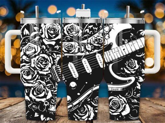 Electric Guitar Rose Laser Tumbler Design Review