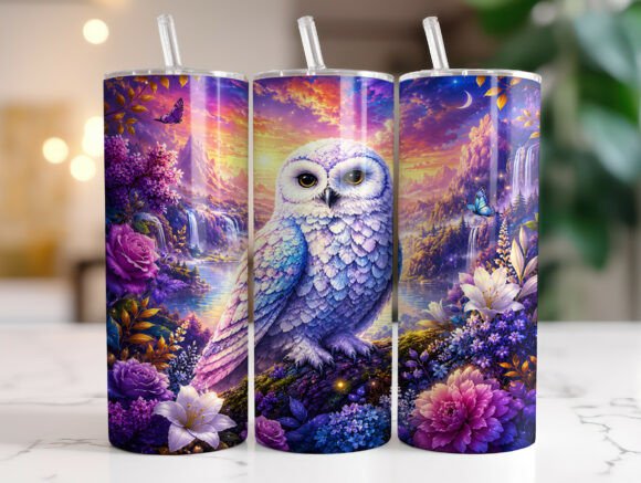 Fantasy Owl Floral Tumbler Wrap Design Review