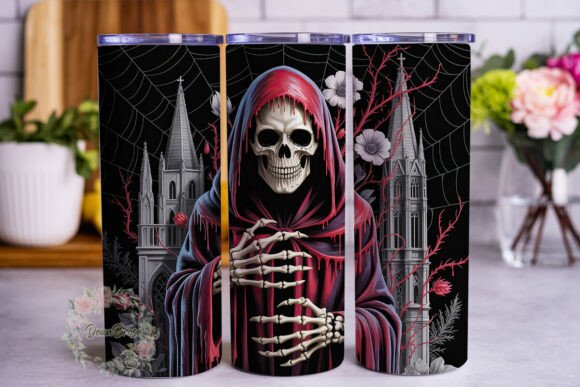Gothic Reaper Skull Tumbler Wrap Review