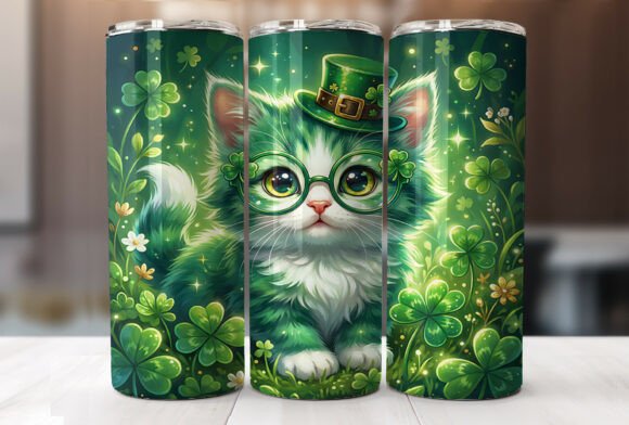 Green Clover Cat St Patricks Day Tumbler Review