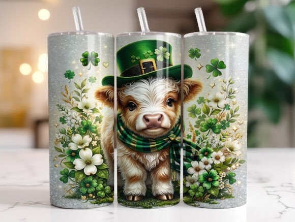 Highland Cow St Patrick's Tumbler Wrap Review