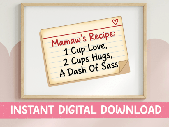 Mamaw Recipe Card SVG Review