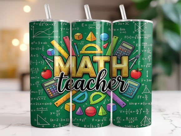 Math Teacher Tumbler Wrap Design Review
