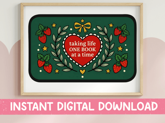 One Book at a Time SVG Strawberry Review