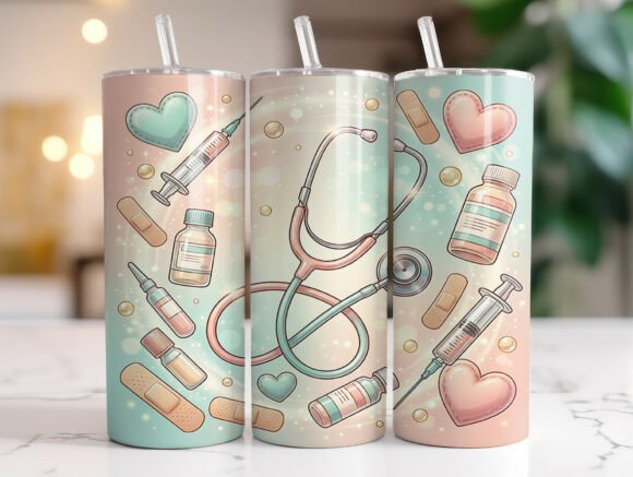 Pastel Nurse Medical 20oz Tumbler Wrap