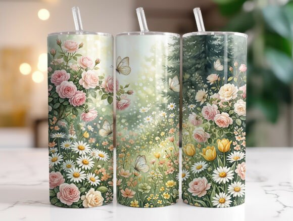 Spring Floral Meadow Tumbler Wrap Review