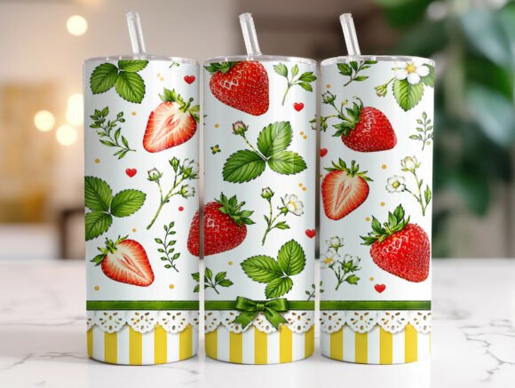 Strawberry Floral Pattern Tumbler Wrap Review