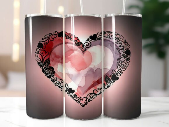 Valentine Heart Tumbler Wrap Design Review