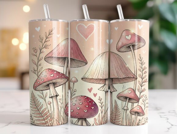 Valentine Mushroom Tumbler Wrap Design Review